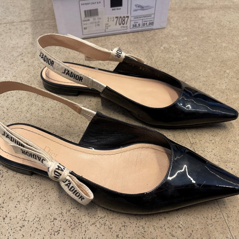 Christian Dior flats black 38.5